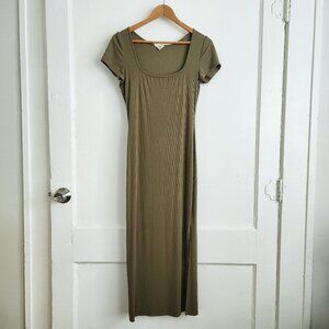 SEE YOU MONDAY Ribbed Bodycon Maxi Dress | Size XL